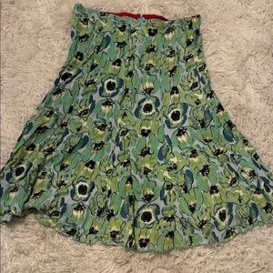 Floral Green Skirt